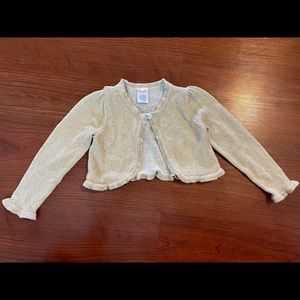 Gymboree 2T shimmery gold cardigan